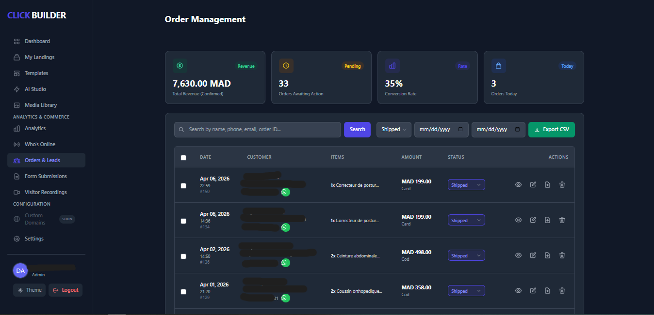 Dashboard Principal